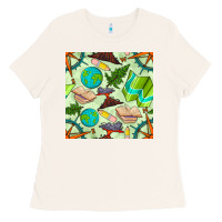 Bone geography class seamless pattern Ladies Tee - BundleAndBundleShop
