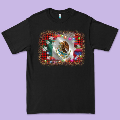 Mexico Flag Christmas Premium Tee Designed By Adodesignshop
