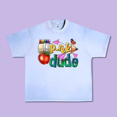 Pre K School Pencil Dude Urban Heavy Tee Designed By Nancycooperartshop