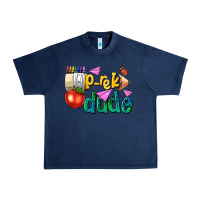 Navy pre k school pencil dude Urban Heavy Tee - NancyCooperArtShop
