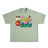 Oil Green pre k school pencil dude Urban Heavy Tee - NancyCooperArtShop