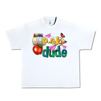 White pre k school pencil dude Urban Heavy Tee - NancyCooperArtShop