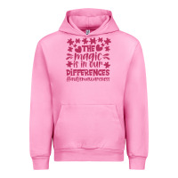 Fuchsia Pink the magic is in our diference Urban Hoodie - CowhideDigitalArt
