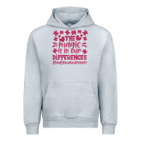 Heather Grey the magic is in our diference Urban Hoodie - CowhideDigitalArt