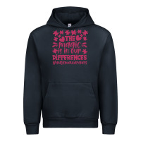 Navy the magic is in our diference Urban Hoodie - CowhideDigitalArt