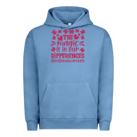 Pigment Pebble Blue the magic is in our diference Urban Hoodie - CowhideDigitalArt