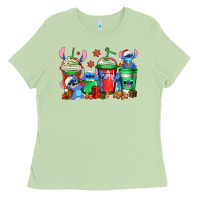 Matcha christmas stitch coffee Ladies Tee - Jasminsmagicworld