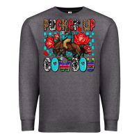 Charcoal Heather pucker up cowboy olivia Premium Sweatshirt - OliviaCreatesArt