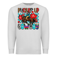 Dove Grey pucker up cowboy olivia Premium Sweatshirt - OliviaCreatesArt