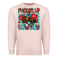 Pale Pink pucker up cowboy olivia Premium Sweatshirt - OliviaCreatesArt