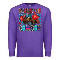 Purple pucker up cowboy olivia Premium Sweatshirt - OliviaCreatesArt