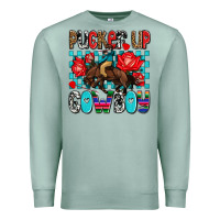 Seafoam pucker up cowboy olivia Premium Sweatshirt - OliviaCreatesArt