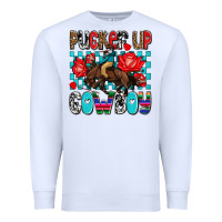 White pucker up cowboy olivia Premium Sweatshirt - OliviaCreatesArt