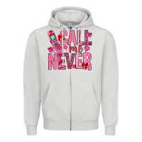 Dove Grey Call me never Valentine's Day Zipper Hoodie - HowdyJamesFarm
