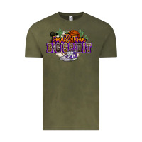 Vintage Olive small town big spirit basketball Vintage Tee - NancyCooperArtShop