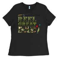 Black reel great dad Ladies Tee - Artiststas
