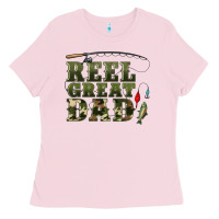 Bubblegum Pink reel great dad Ladies Tee - Artiststas