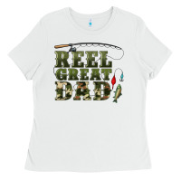 White reel great dad Ladies Tee - Artiststas