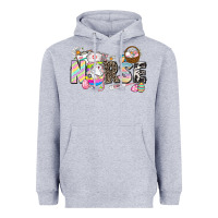 Heather Grey Easter Nurse  Easter Day Heavyweight Hoodie - CowGirlArtShop