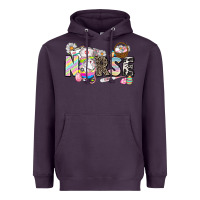 Plum Easter Nurse  Easter Day Heavyweight Hoodie - CowGirlArtShop