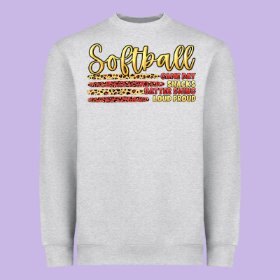 Softball Game Day Heavyweight Sweatshirt Designed By Artiststas