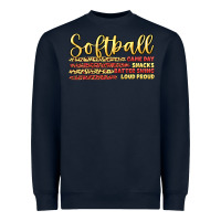 Navy softball game day Heavyweight Sweatshirt - Artiststas