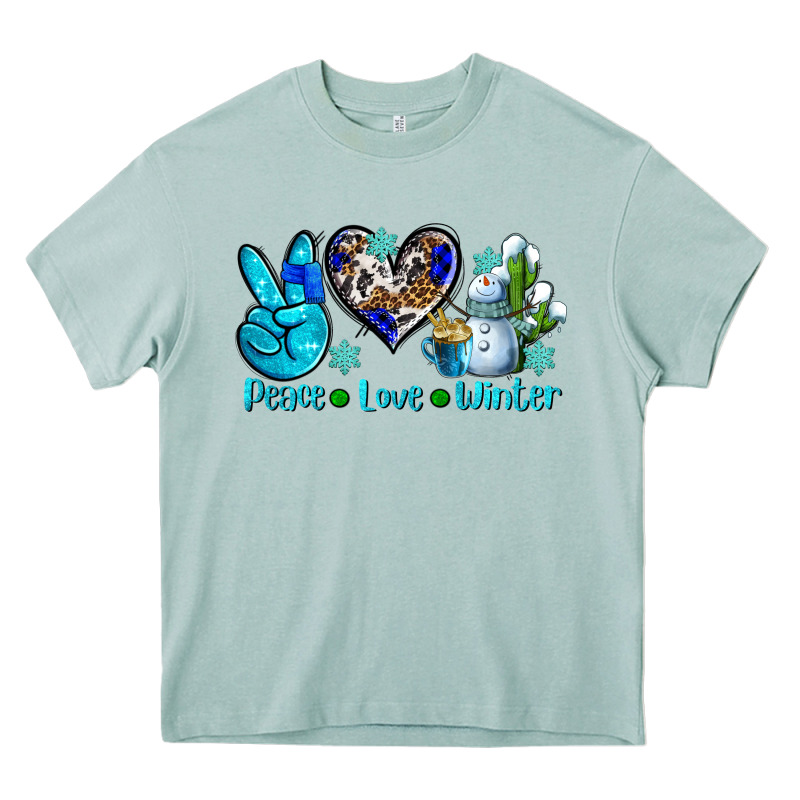 Peace Love Winter Ado Heavy Core Tee by AdoDesignShop | Teevron