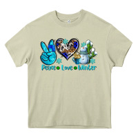 Mossy peace love winter ado Heavy Core Tee - AdoDesignShop