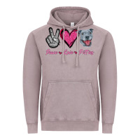 Peace Love Pitties Vintage Hoodie | Teevron
