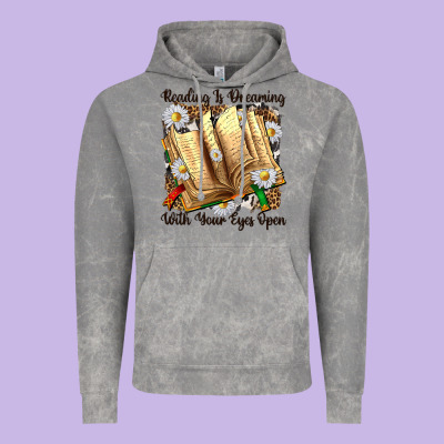 Reading Is Dreaming With Your Eyes Open Vintage Hoodie Designed By Nancycooperartshop
