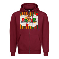 Burgundy juneteenth black power Zipper Hoodie - TumblerDesignByShophia