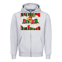 Heather Grey juneteenth black power Zipper Hoodie - TumblerDesignByShophia