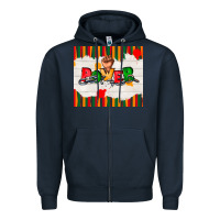 Navy juneteenth black power Zipper Hoodie - TumblerDesignByShophia