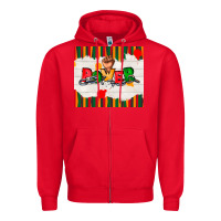 Red juneteenth black power Zipper Hoodie - TumblerDesignByShophia