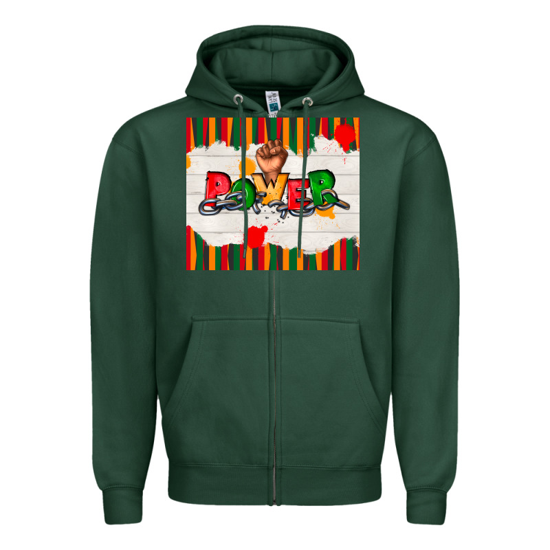 Juneteenth Black Power Zipper Hoodie by TumblerDesignByShophia | Teevron