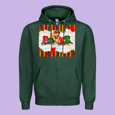 Juneteenth Black Power Zipper Hoodie Designed By Tumblerdesignbyshophia
