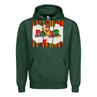 Sports Green juneteenth black power Zipper Hoodie - TumblerDesignByShophia