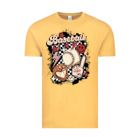 Vintage Mustard checkered retro baseball Vintage Tee - MaliasSmallBusiness