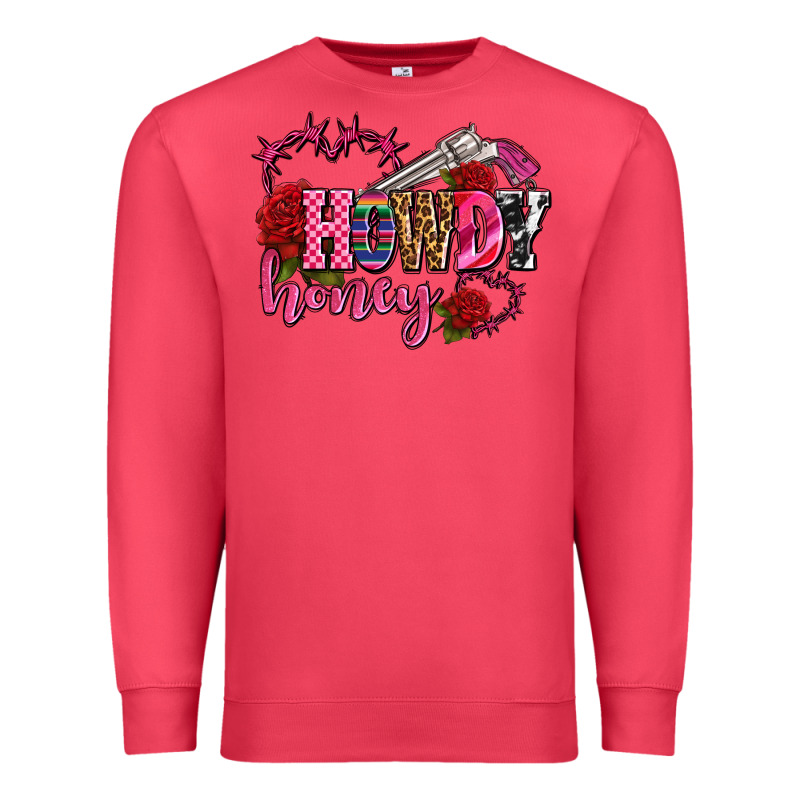 Howdy Honey Rose Olivia Premium Sweatshirt by OliviaCreatesArt | Teevron