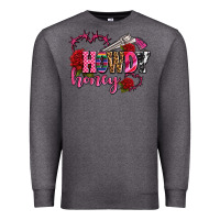 Charcoal Heather howdy honey rose olivia Premium Sweatshirt - OliviaCreatesArt