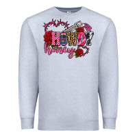 Heather Grey howdy honey rose olivia Premium Sweatshirt - OliviaCreatesArt