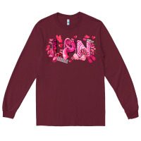 Burgundy lpn breast cancer certified nursing assistant Long Sleeve Tee - LillyAllenDesigns