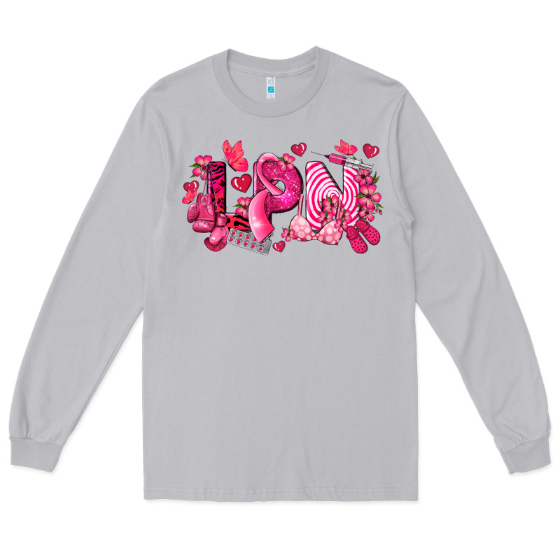 Lpn Breast Cancer Certified Nursing Assistant Long Sleeve Tee by LillyAllenDesigns | Teevron
