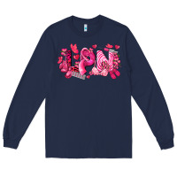 Navy lpn breast cancer certified nursing assistant Long Sleeve Tee - LillyAllenDesigns