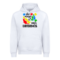 White the magic is in our differences Urban Hoodie - CowhideDigitalArt
