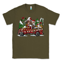 Army Green festive farm animal christmas truck Classic Tee - CowhideDigitalArt