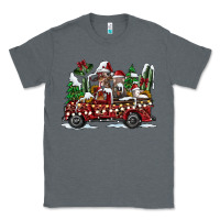 Charcoal Heather festive farm animal christmas truck Classic Tee - CowhideDigitalArt