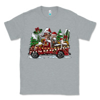 Heather Grey festive farm animal christmas truck Classic Tee - CowhideDigitalArt