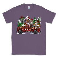 Lavender festive farm animal christmas truck Classic Tee - CowhideDigitalArt
