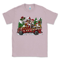 Lilac festive farm animal christmas truck Classic Tee - CowhideDigitalArt